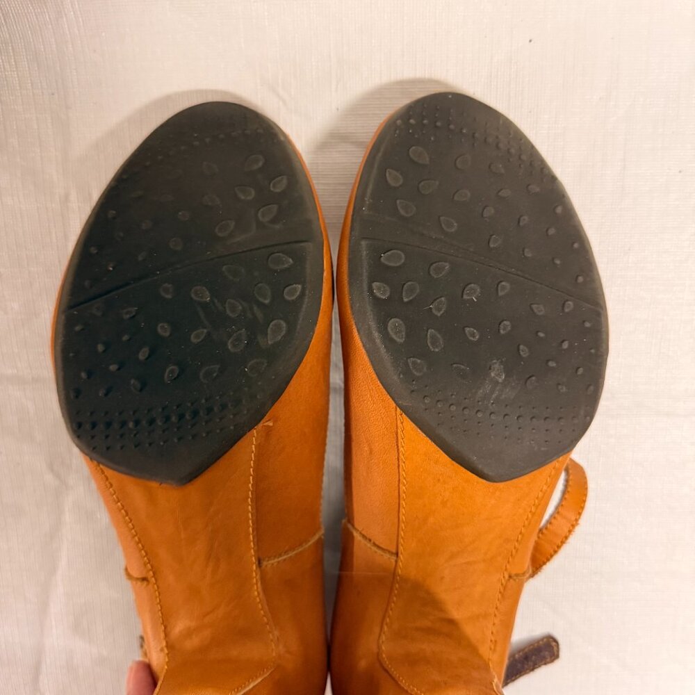 Sergio Tomani Ingrid Naranja Leather Ankle Strap Heels - Size EU 37 - Picture 12 of 14